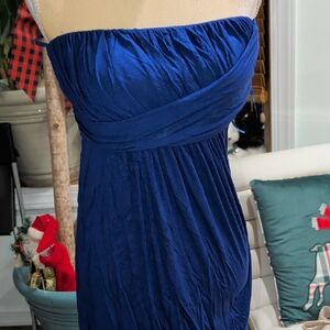 Motherhood Maternity Strapless Dress in Deep Blue